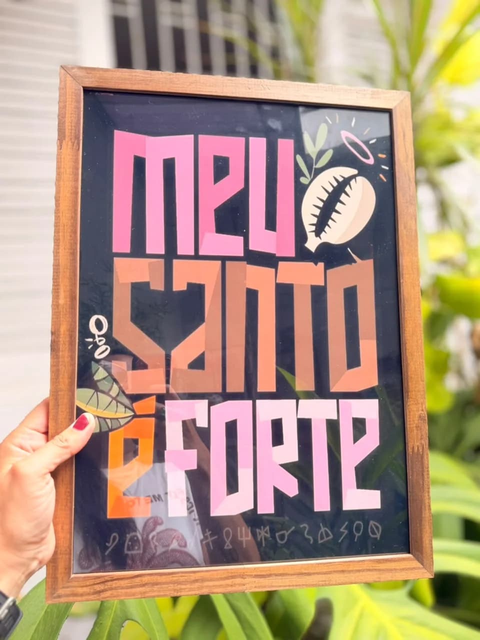 Meu santo é forte - Tipografia