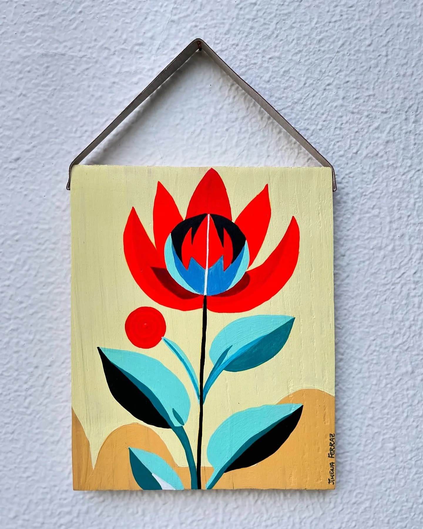 Flor lotus vermelha e azul - Botânica