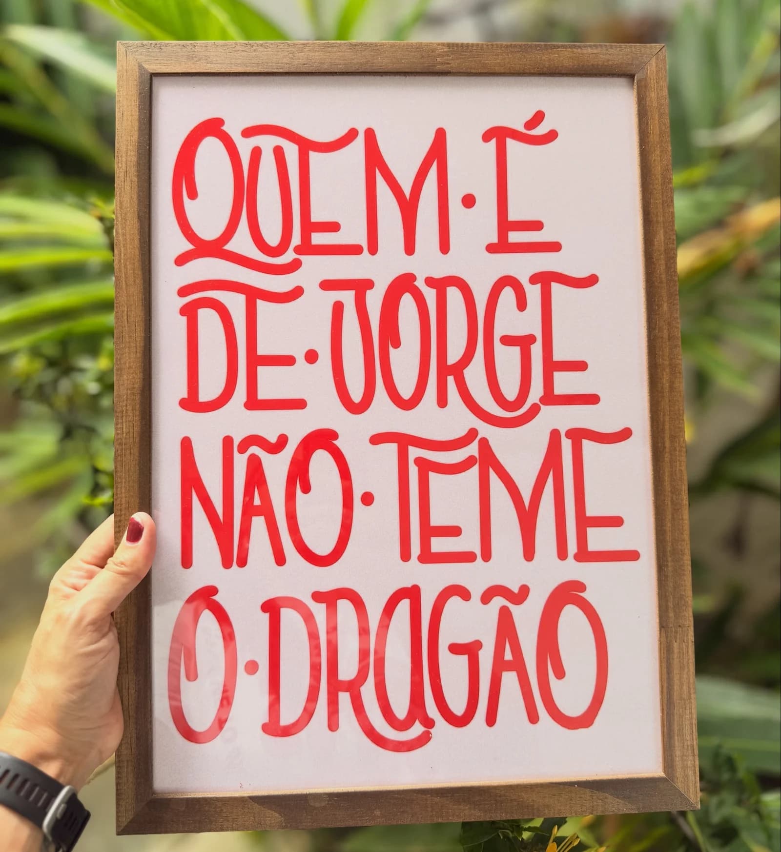 Quem é de Jorge não teme o dragão - Tipografia